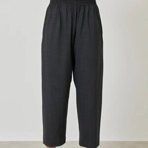 Eskandar Gray Pull-on Wool Cashmere Wide Leg Pants - Large 🇬🇧